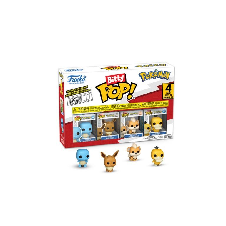Funko POP! 4 Bitty - Carapuce - Evoli - Caninos - Psykokwak