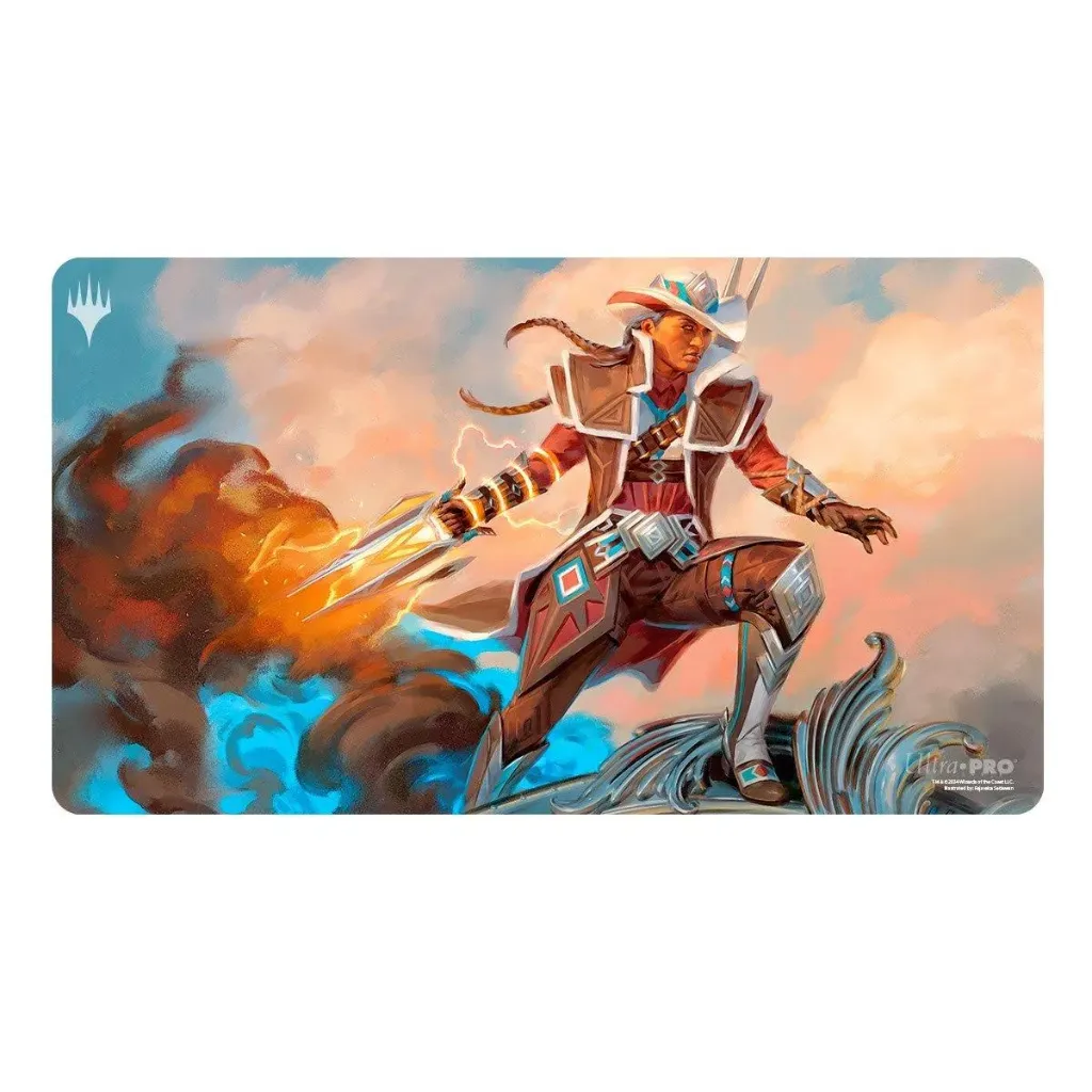 Ultra Pro - Magic - The Gathering - Outlaws of Thunder Junction - Tapis de jeu Annie Flash, le vétéran (60 x 34 cm)