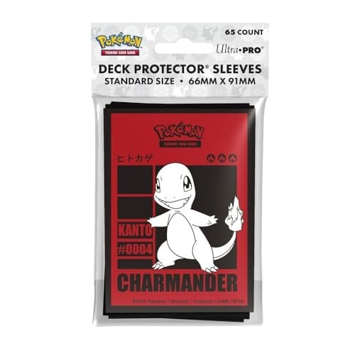 Ultra Pro - Pokémon JCC - Pochettes de protection de deck Salamèche 65 pcs (63 x 89 mm)