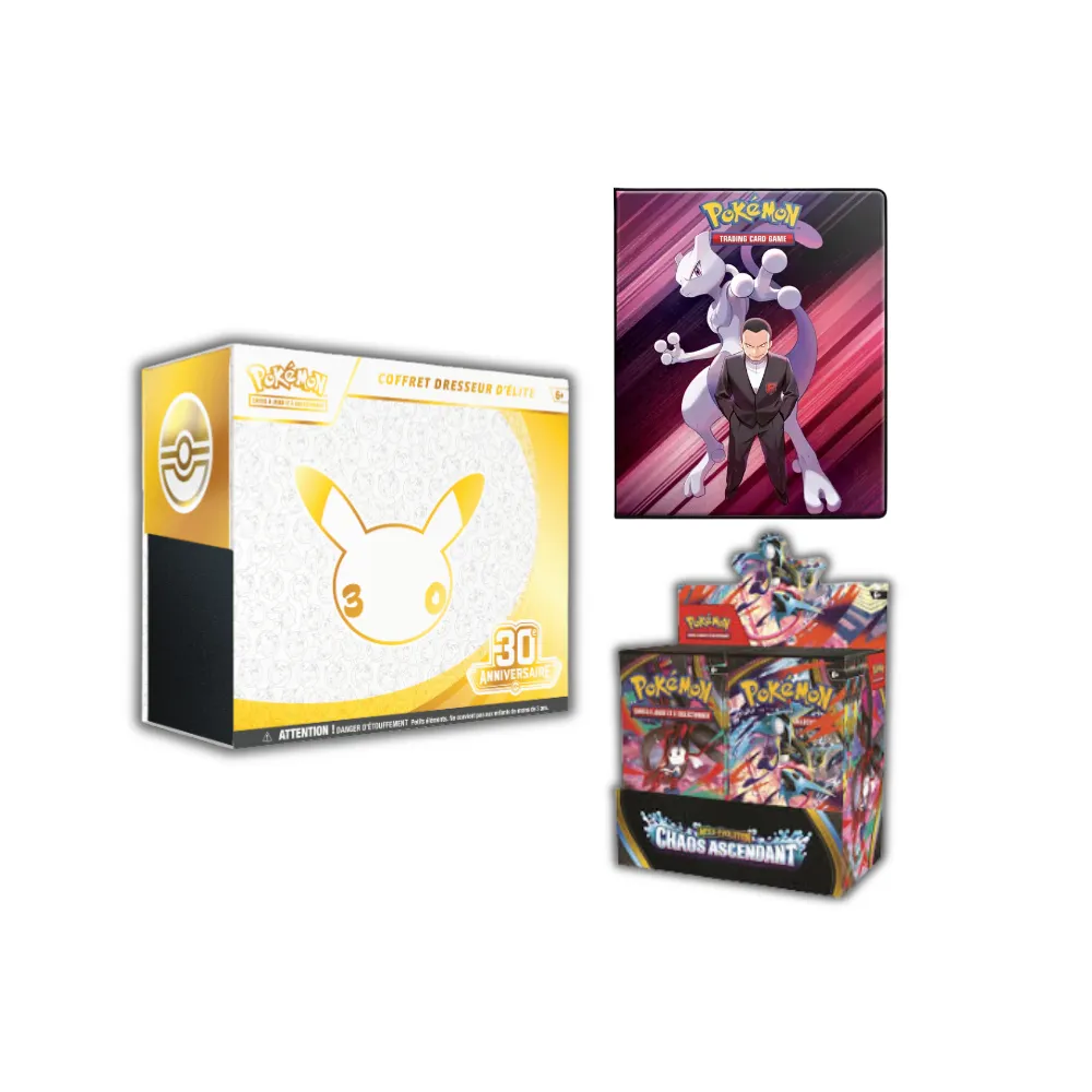 PACK : ETB 30 Ans + Display ME4 + Portfolio EV10