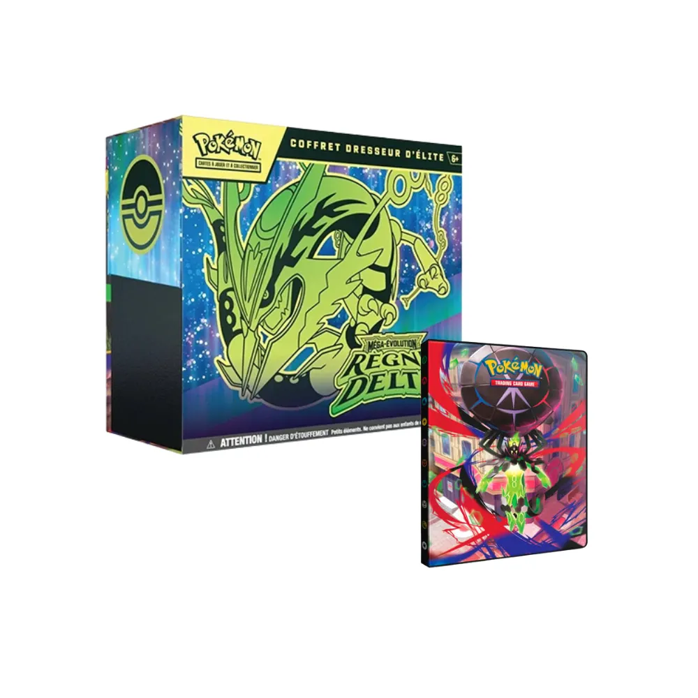 Pokémon : ETB Règne Delta ME06 + Portfolio ME03 - FR